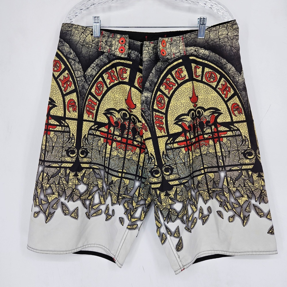 Vintage More Core Division MCD Board Shorts Mens 44 Cathedral Window Y2K